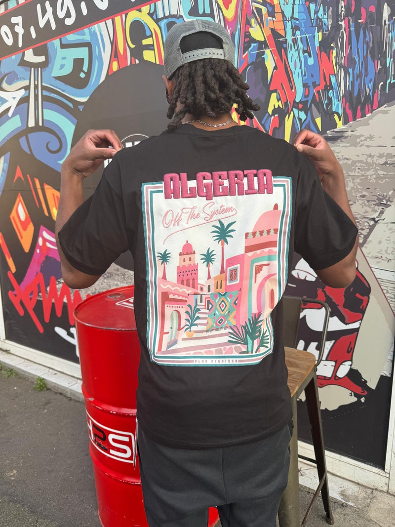 TEE SHIRT - MODELE ALGERIE POSTAL NOIR