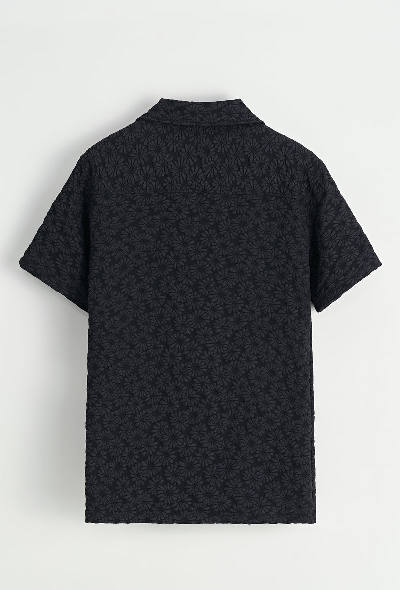 CHEMISE- FLOWER BLACK FULL