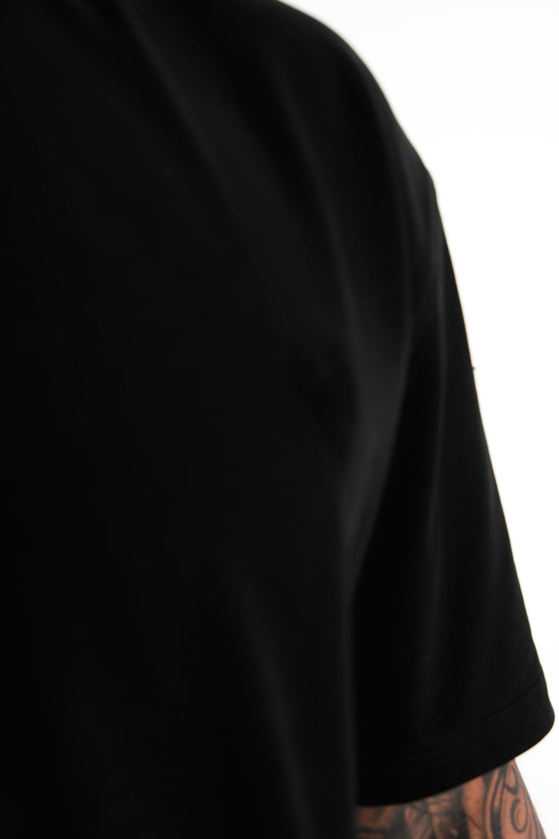 TEE SHIRT COEUR BRODÉ BLACK