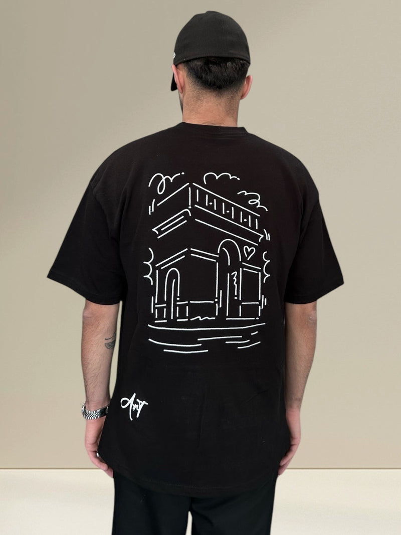 TEE SHIRT CHAMPS BLACK