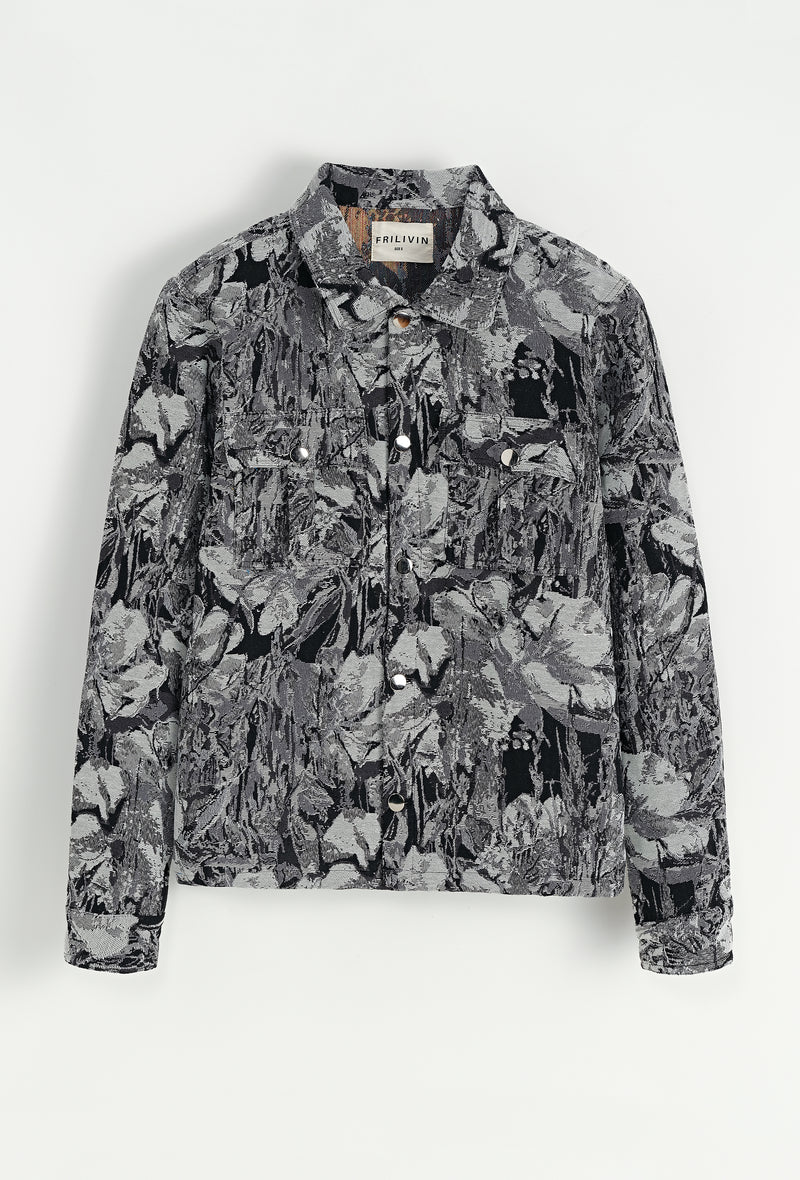 MODELE - VESTE FLOWERS BLACK