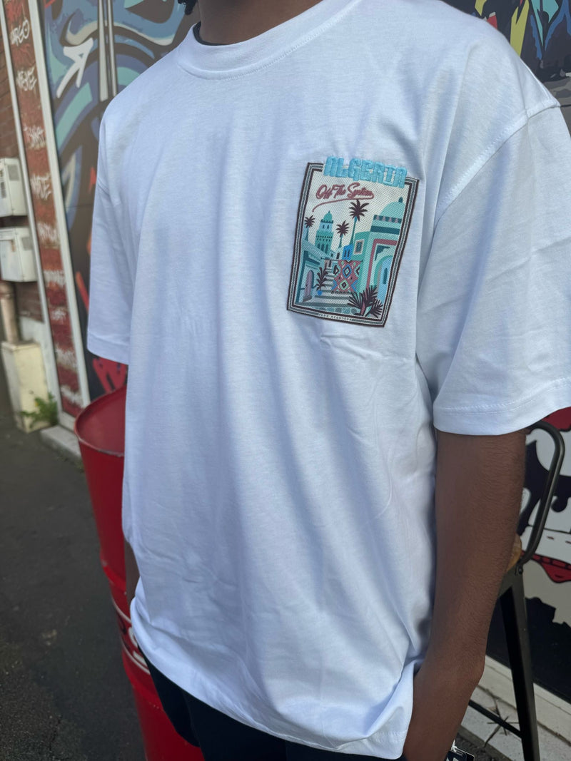 TEE SHIRT - MODELE ALGERIE POSTAL BLANC