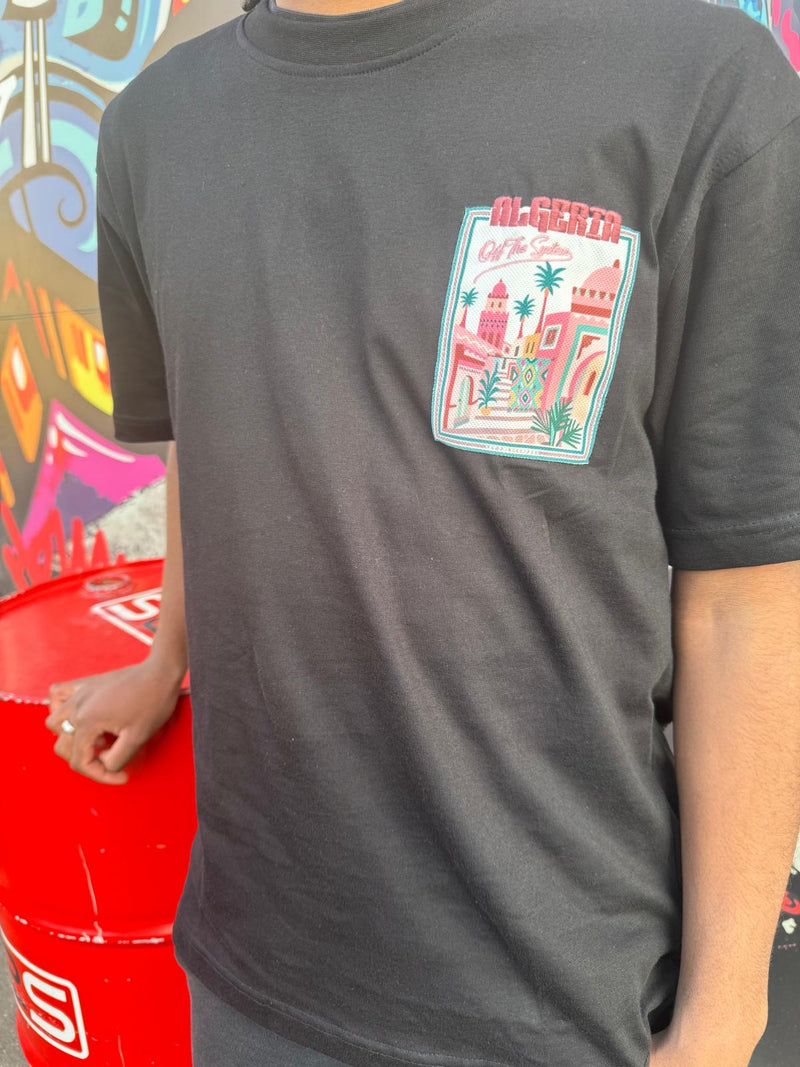 TEE SHIRT - MODELE ALGERIE POSTAL NOIR